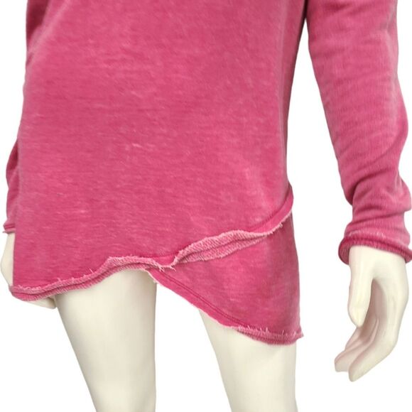 Workshop Republic Pink Sweatshirt Womens Medium Distressed Tunic - Picture 4 of 6